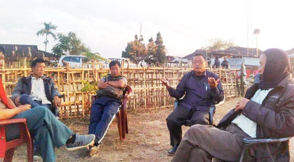 A section of village elders interacting with The Morung Express on December 10 in Oting village. (Morung Photo)